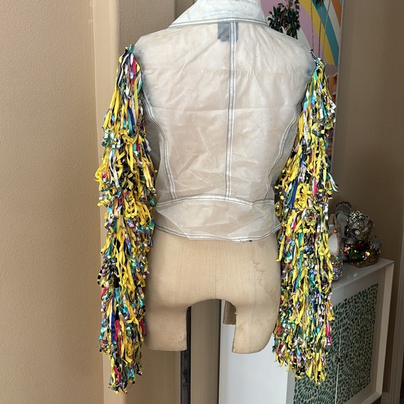 Birds of Prey Harley Quinn Comic Cosplay Clear Moto Jacket - Picture 8 of 13